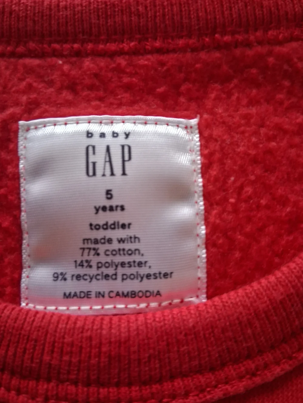GAP Kids Crewneck Sweatshirt Lot Of 2  Red & Black Logo Tops Size 5